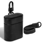 Wireless Earphones Shockproof Genuine Leather Protective Case for Apple AirPods 1 / 2(Black) - 1