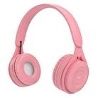 Y08 Hifi Sound Quality Macaron Bluetooth Headset, Supports Calling & TF Card & 3.5mm AUX (Pink) - 1