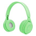Y08 Hifi Sound Quality Macaron Bluetooth Headset, Supports Calling & TF Card & 3.5mm AUX (Green) - 1