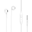 Langsdom MJ31 1.2m Wired Half  In-Ear 3.5mm Interface Stereo Earphones with Mic (White) - 1