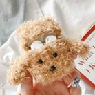 Teddy Dog Plush Knitted Cute Cartoon Protective Case for Apple AirPods 1/2(Light Brown) - 3