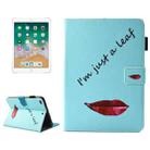 For iPad 9.7 (2018) & iPad 9.7 (2017) & Air 2 / Air Lips and Leaves Pattern Horizontal Flip Leather Case with Holder & Wallet & Card Slots & Sleep / Wake-up Function & Pen Slot - 1