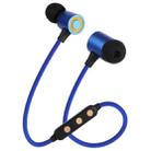 MG-G22 Portable Sports Magnetic Absorption Bluetooth V5.0 Bluetooth Headphones, Support TF Card(Blue) - 1