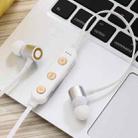 MG-G22 Portable Sports Magnetic Absorption Bluetooth V5.0 Bluetooth Headphones, Support TF Card(White) - 3