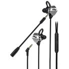 G10-A Wired In Ear 3.5mm Interface Stereo Wire-Controlled HIFI Earphones Video Game Mobile Game Headset With Mic (Black Silver) - 1