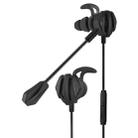 G6 Wired In Ear 3.5mm Interface Stereo Wire-Controlled HIFI Earphones Video Game Mobile Game Headset With Mic (Black) - 1