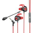 G16 1.2m Wired In Ear 3.5mm Interface Stereo Wire-Controlled + Detachable HIFI Earphones Video Game Mobile Game Headset With Mic (Red) - 1