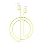 For Xiaomi Air 2 Earphone Silicone Lanyard Anti-lost Rope(Light Yellow) - 1