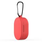 For Xiaomi Redmi AirDots & Xiaomi AirDots Youth Version Earphone Silicone Protective Case with Hook(Red) - 1