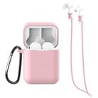 For Xiaomi Air 3 in 1 Earphone Silicone Protective Case + Anti-lost Rope + Hook Set(Pink) - 1