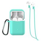 For Xiaomi Air 3 in 1 Earphone Silicone Protective Case + Anti-lost Rope + Hook Set(Mint Green) - 1