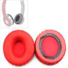 2 PCS For Beats Solo HD / Solo 1.0 Headphone Protective Leather Cover Sponge Earmuffs (Red) - 1