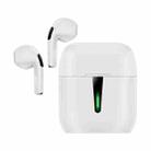 Pro 4s Smart Noise Reduction Bluetooth Earphone with Charging Compartment & Flashlight (White) - 1