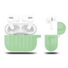 For AirPods Pro Silicone Wireless Earphone Protective Case Storage Box(Green) - 1