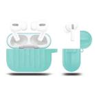 For AirPods Pro Silicone Wireless Earphone Protective Case Storage Box(Mint Green) - 1