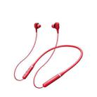 Original Lenovo XE66 Intelligent Noise Reduction 8D Subwoofer Magnetic Neck-mounted Sports Bluetooth Earphone, Support Hands-free Call (Red) - 1