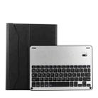 1139B Detachable Bluetooth 3.0 Aluminum Alloy Keyboard + Lambskin Texture Leather Tablet Case for iPad Pro 11 inch (2018), with Three-gear Adjustment / Magnetic / Sleep Function (Black Silver) - 1