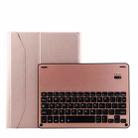 1139B Detachable Bluetooth 3.0 Aluminum Alloy Keyboard + Lambskin Texture Leather Tablet Case for iPad Pro 11 inch (2018), with Three-gear Adjustment / Magnetic / Sleep Function (Pink) - 1