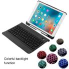 T-201D Detachable Bluetooth 3.0 Ultra-thin Keyboard + Lambskin Texture Leather Tablet Case for iPad Air / Air 2 / iPad Pro 9.7 inch, Support Multi-angle Adjustment / Backlight (Black) - 3