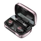 M23 Little Devil Pattern Intelligent Noise Reduction Touch Bluetooth Earphone with Three-screen Battery Display & Mirror Charging Box, Support HD Call & Siri (Pink) - 1