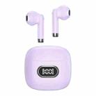 USAMS IAII15 Zero Sense II Series Digital Display Mini TWS Semi-In-Ear Wireless Bluetooth Earphone(Purple) - 1