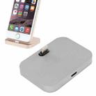 8 Pin Stouch Aluminum Desktop Station Dock Charger for iPhone(Grey) - 1