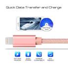 1m 3A Woven Style Metal Head 8 Pin to USB Data / Charger Cable(Rose Gold) - 7