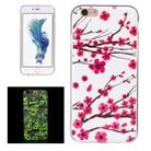 For iPhone 6 & 6s Noctilucent Plum Pattern IMD Workmanship Soft TPU Back Cover Case - 1
