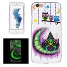 For iPhone 6 & 6s Noctilucent Moon And Owls Pattern IMD Workmanship Soft TPU Back Cover Case - 1
