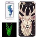 For iPhone 6 & 6s Noctilucent Deer Pattern IMD Workmanship Soft TPU Back Cover Case - 1