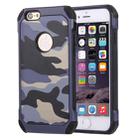 For iPhone 6 & 6s Camouflage Patterns Shock-resistant Tough Armor PC + Silicone Combination Case(Dark Blue) - 1