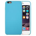 For iPhone 6 & 6s Pure Color Liquid Silicone + PC Protective Back Cover Case(Blue) - 1