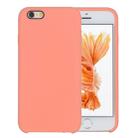 Pure Color Liquid Silicone + PC Protective Back Cover Case for iPhone 6 & 6s(Light Orange) - 1