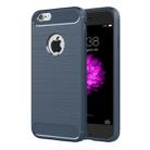 For iPhone 6 & 6s Brushed Texture Fiber TPU Rugged Armor Protective Case(Dark Blue) - 1