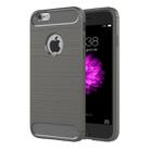 For iPhone 6 & 6s Brushed Texture Fiber TPU Rugged Armor Protective Case(Grey) - 1