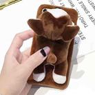 For iPhone 6 & 6s Cute Plush Animal Dolls Protective Back Cover Case (Brown) - 1
