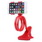 Universal Multifunctional Flexible Long Arm Lazy Bracket Desktop Headboard Bedside Car Phone Holder Stand Tablet Mount(Red) - 1