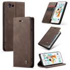 CaseMe-013 Multifunctional Retro Frosted Horizontal Flip Leather Case for iPhone 6 / 6s, with Card Slot & Holder & Wallet(Coffee) - 1