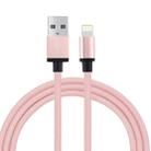 1m Woven Style Metal Head 58 Cores 8 Pin to USB 2.0 Data / Charger Cable(Pink) - 1
