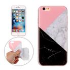 For iPhone 6 & 6s Pink Black Color Matching Marble Pattern Soft TPU Protective Case - 1