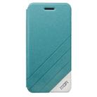 MOFI Custom Made for iPhone 6 Shockproof Horizontal Flip Leather Case with Holder (Blue) - 1