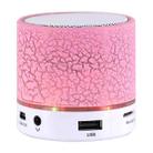 A9 Mini Portable Glare Crack Bluetooth Stereo Speaker with LED Light, Built-in MIC, Support Hands-free Calls & TF Card(Pink) - 1