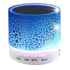 A9 Mini Portable Glare Crack Bluetooth Stereo Speaker with LED Light, Built-in MIC, Support Hands-free Calls & TF Card(Blue) - 1