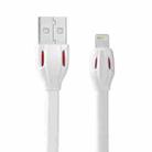 REMAX RC-035i Laser Series 1m 2.1A 8 Pin to USB Data Sync Charger Cable with LED Indicator(White) - 1
