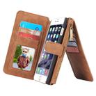 CaseMe for iPhone 6 & 6s Multifunctional Leather Billfold with Detachable Magnetic PC Protective Case & 13 Card Slots & 1 Photo Frames & 1 Zipper Wallet & 2 Magnetic Clasps & Holder(Brown) - 1