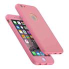 For iPhone 6 & 6s Stylish Lightweight 360 Degree Shockproof Detachable TPU + PC Combination Protective Case(Pink) - 1