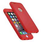 For iPhone 6 & 6s Stylish Lightweight 360 Degree Shockproof Detachable TPU + PC Combination Protective Case(Red) - 1