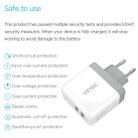 Vinsic 24W 5V 4.8A Output Portable Dual Smart USB Ports Adapter Wall Charger Smart Identification Travel Adapter, For iPhone, Galaxy, Huawei, Xiaomi, LG, HTC and Other Smart Phones, EU Plug - 5