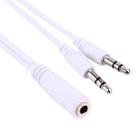 1M Hi-Fi AUX Audio Cable 3.5mm Dual Male to Female Plug Jack Stereo Audio Wire for iPhone, iPad, Samsung, MP3, MP4, Sound Card, TV, Radio-recorder, Car Bluetooth Speacker, Computer, etc(White) - 1