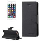 GOOSPERY FANCY DIARY for iPhone 6 & 6s Cross Texture Horizontal Flip Leather Case with Card Slots & Wallet & Holder(Black) - 1